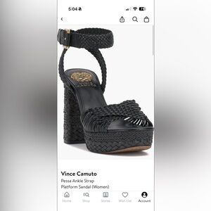 Vince Camuto Black Braided Platform Heels